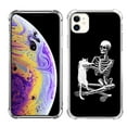 thumbnail image 4 of Skull White Cat Case Compatible with iPhone 12,Aesthetic Art Design TPU Bumper Cover Case, 4 of 6