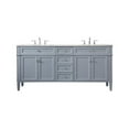 thumbnail image 3 of Elegant Decor Park Avenue 72" Metal MDF Marble Double Bathroom Vanity in Gray, 3 of 8