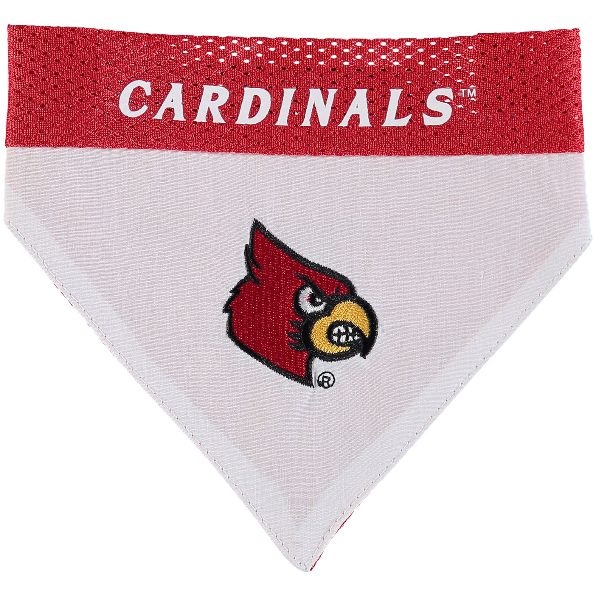 Pets First Collegiate Louisville Cardinals Reversible Bandana - Home & Away Mesh & Premium Embroidery for DOGS & CATS