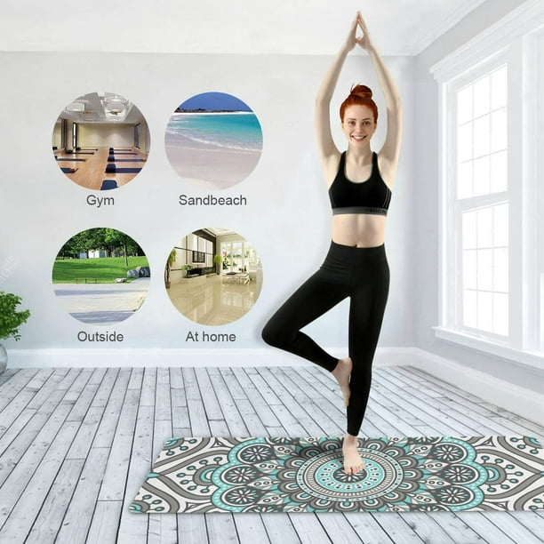 Rhythm Creation Exercise Fitness Thick Large Mat Yoga Mats for Women Men  Stretching Yoga Pad -Classic 6mm Eco Friendly Non Slip Mat for Pilates Gym