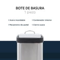 thumbnail image 3 of Bote de Basura Cocina Con Pedal ColorHome Acero Inoxidable Metalico 8L, 3 of 7