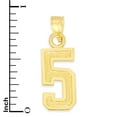 thumbnail image 5 of 10k Solid Gold Number Five Necklace with 20" Rolo Chain, #5 Gold Charm Pendant Jewelry for Athletes, Sports Gifts for Him and Her, 5 of 5