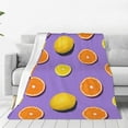 thumbnail image 1 of Balery Yellow Lemon And Orange Manta de Felpa Suave y Acogedora – Cobija de Franela Aterciopelada para Cama, Lavable y Cálida para Sofá, Mascotas, Transpirable-80"x60", 1 of 7
