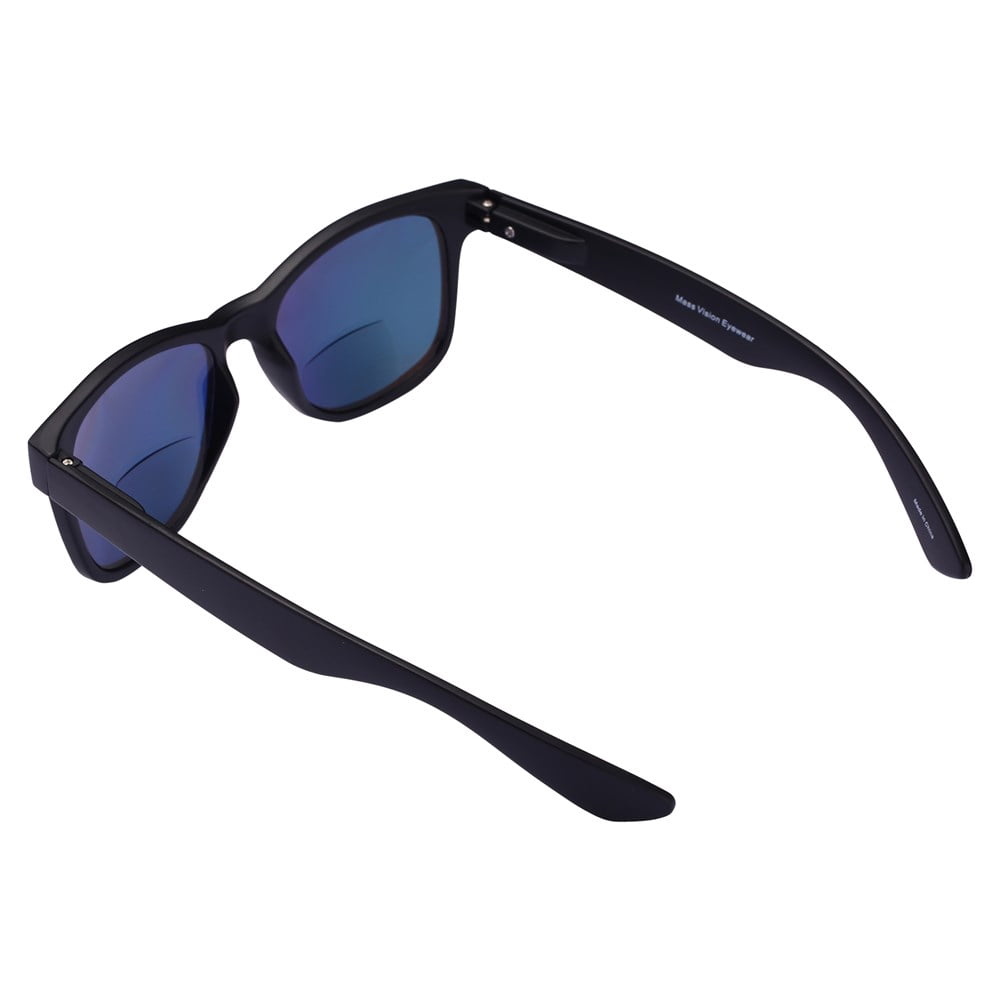 "Lovin Rays" Classic Polarized Nearly Invisible Line Bifocal Sunglasses - Blue - 1.00