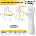 thumbnail image 5 of Honey Keeper Beekeeping Gloves, Large - Goatskin Leather with Canvas Sleeve and Elastic Cuff, 5 of 7