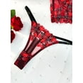 thumbnail image 2 of Red Tartan Flower Lingerie Set (RED, 3XL), 2 of 6