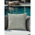 thumbnail image 3 of Outdoor Pillows Waterproof, Sage Green Striped Throw Pillows with Inserts Included, Farmhouse Stripes Geometric Abstract Indoor Outdoor Decorative Lumbar Pillow for Bed/Couch/Patio 18"x18", 1Pcs, 3 of 8