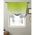 thumbnail image 2 of Green Gray Ombre Tie Up Curtains for Kitchen Bathroom Bedroom Windows 54 Inch Length, Modern Gradient Abstract Art Balloon Drape Curtains Shade Rod Pocket Drapery Curtain Panel, 42"x63", 2 of 7