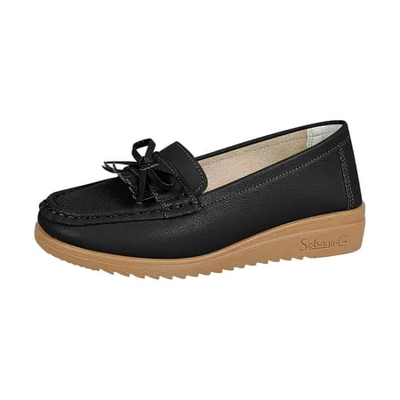 

Up to 30% off! Kukoosong Womens Comfort Flats Womens Shoes Slip-On Comfort Fashion Comfortable for Walking Flat Casual Shoes for Women Black 42