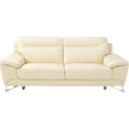 thumbnail image 2 of Cortesi Home  Phoenix Genuine Leather Sofa, Cream 80", 2 of 7