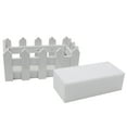 thumbnail image 1 of Coofit Picket Fence Planter Creative Wood Picket Fence Pot Artificial Plant Containers, 1 of 9