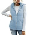 thumbnail image 5 of Fuzzy Sleeveless Vests for Women Zip Mock Neck Puffer Vests No Hood Warm Comfy Outerwear with Pockets, 5 of 8