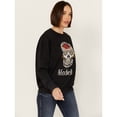 thumbnail image 2 of Modelo Especial 870299-medium Modelo Especial Sugar Skull Logo Womens Crew Sweatshirt, Black - Medium, 2 of 4