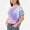Purple, variant on Babcutegg Kids Tie-Dye Short Sleeve T-Shirt – Casual Summer Cotton Top with Round Neck, Breathable Lightweight Outerwear for Everyday Wear Yellow Size 9-10