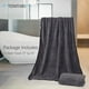 thumbnail image 2 of Toallas de baño TENSTARS Silk con dobladillo de 70 x 140 cm, 2 unidades, color gris oscuro, 2 of 7