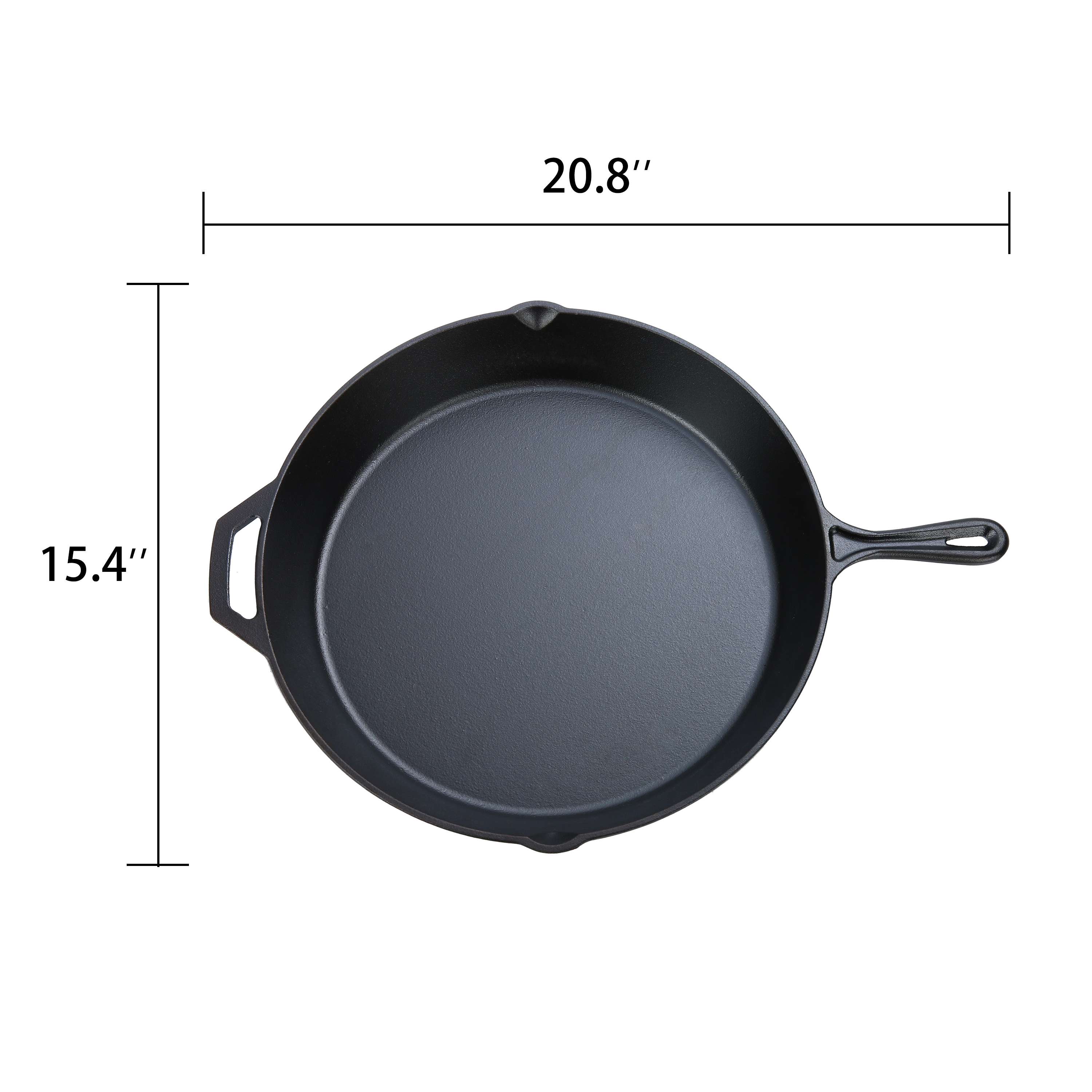 Ozark Trail 15" Pre-Seasoned Cast Iron Skillet with Handle
