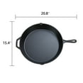 thumbnail image 3 of Ozark Trail Pre-Seasoned 15" Cast Iron Skillet with Handle and Lips, 3 of 9