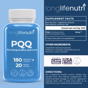 PQQ 20 mg 120 Vegetarian Capsules | Pyrroloquinoline Quinone Supplement | Supports Heart and Cognitive Function | Improve Overall Sleep Quality | Made in USA | Vegan Powder Non GMO Gluten & Soy Free