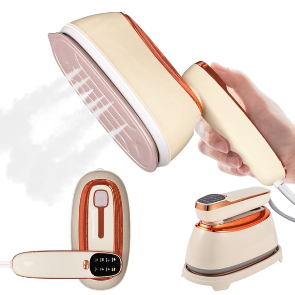 Travel Steamer Iron for Clothes, 1500W Portable Handheld Steamer Iron 5Mode with LCD Display 10s Fast Heating 180° Swivel Handle Powerful Wrinkle Remover, Garment Steamer for Home, Dorm