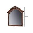 thumbnail image 5 of 42 Inches Crowned Top Wooden Mirror, Brown- Saltoro Sherpi, 5 of 5