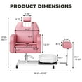 thumbnail image 3 of AKDSteel Pedicure Chair 360° Rotation Portable Pedicure Station with Adjustable Footrest and Massage Bath Bowl, Rolling Pedicure Stool No Plumbing for Nail Tech Beauty Spa Salon Home Use, 3 of 8