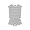 thumbnail image 4 of Byoo Girls' Striped Clothes Set Short Sleeve Tee Shorts Set 2 Piece Pocket Outfit, 4 of 4