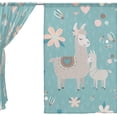 thumbnail image 3 of Coolnut Mama Llama and Baby Semi Sheer Curtains Window Voile Drapes Panels Treatment-55x78in for Living Room Bedroom Kids Room, 2 Pieces, 3 of 4