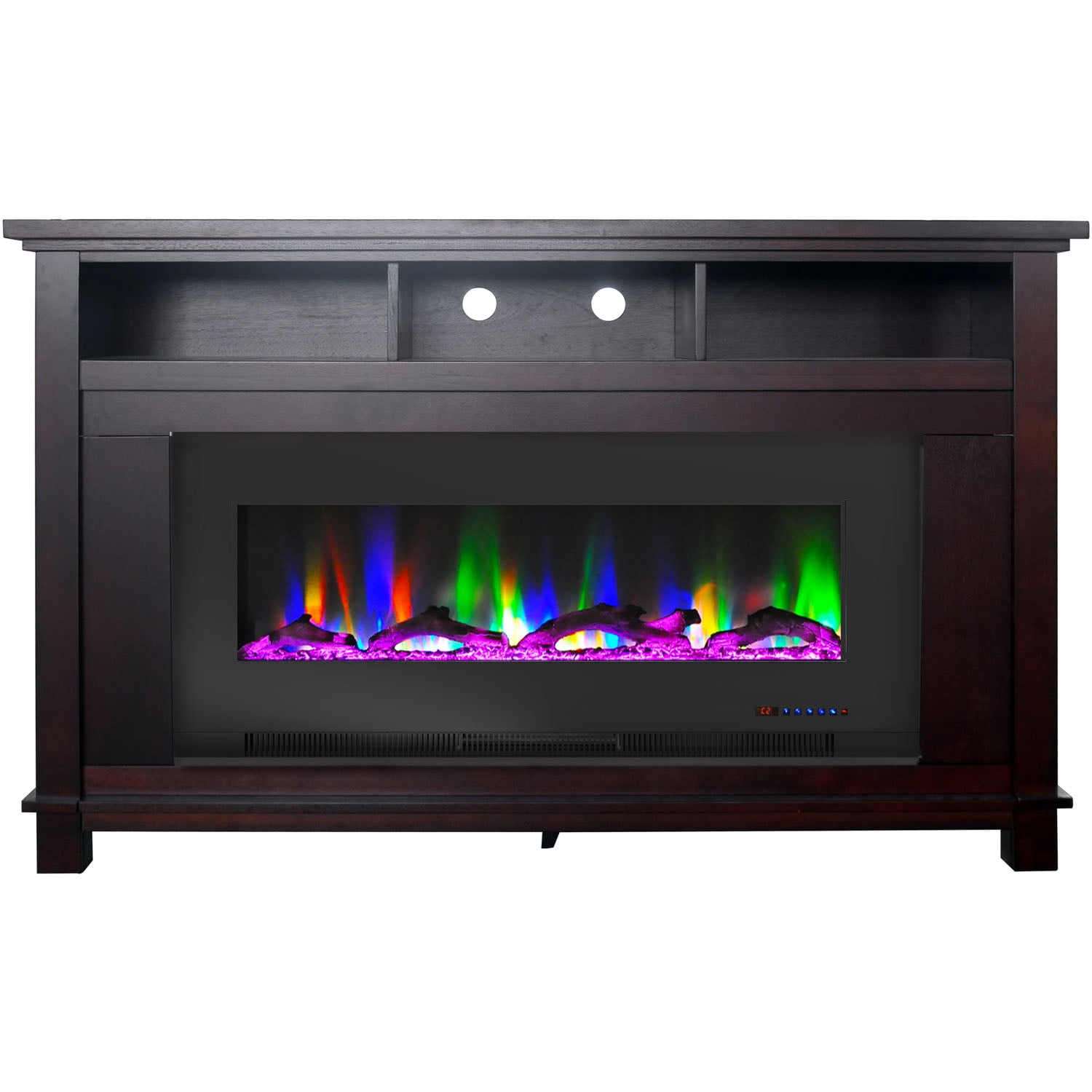Cambridge San Jose Fireplace Entertainment Stand in Mahogany with 50