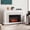 Fresh White, variant on SEI Furniture Canyon Heights Faux Stone Electric Fireplace