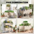 thumbnail image 3 of Outsunny 4PCS Wooden Raised Garden Beds Kits Elevated Planter for Outdoor Plants Flowers Vegetables, Raised Garden Boxes, 3 of 9