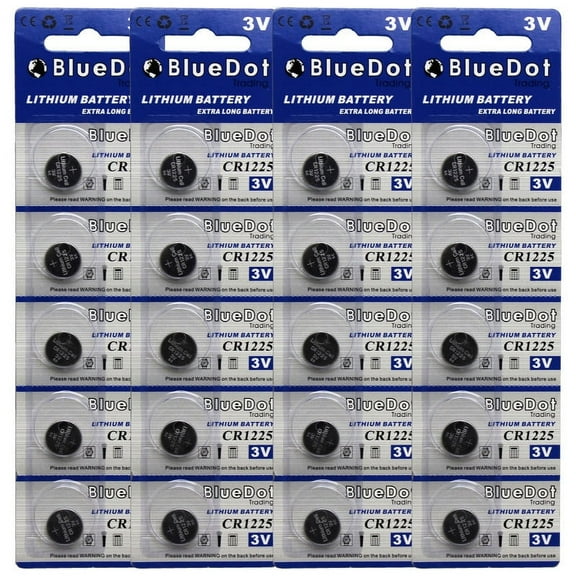 BlueDot Trading Brand CR1225 3 Volt Coin Cell Lithium Batteries - 20 Pack