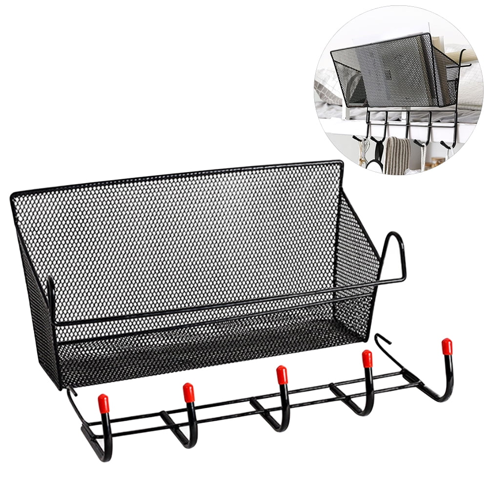 Bedside Hanging Storage Basket, Metal Desk Corner Desk Partition