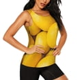thumbnail image 2 of Honeii Ripe Yellow Lemon Print Women's Workout Tank Top Sleeveless Quick Dry Sun Protection UPF 50+ Running Hiking Athletic Gym Yoga Tank Tops-Medium, 2 of 7
