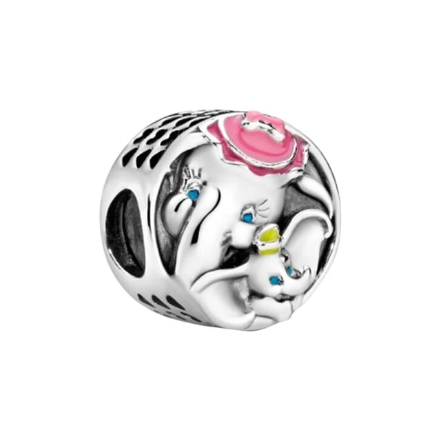 Colgante de Dumbo de Plata de Ley 925 para mujer, abalorio compatible con pulsera Pandora Original, Herocross, disney, joyería artesanal, regalo de cuentas