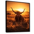 thumbnail image 2 of Designart "Cattle Silhouette Charm II" Animals Floater Framed Canvas Art Print, 2 of 7