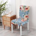 thumbnail image 4 of Dining Chair Covers 4 Pack with Floral Peony and Autumn Leaves Print Washable Polyester Stretch Slipcovers Removable Seat Protector for Country Farmhouse Style, 4 of 7