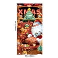 thumbnail image 3 of TanSiDing 1pcs Christmas Door Cover Decoration Santa Claus Front Door Cover Xmas Hanging Banner Santa Background for Home Holiday Christmas Decoration 35.43*70.87in, 3 of 6