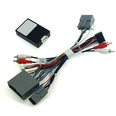 Acaigel Car 16pin Audio Wiring Harness with Canbus Box for Ford Explorer Escape Edge Expedition Mustang Lincoln Navigator Mkx Chevrolet Blazer