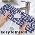 thumbnail image 6 of Xecao Blue Skull Flower for Kitchen Sink Splash Guard Faucet Mat , Faucet Guard & Draining mat, (15" X 5.5" ), 6 of 7