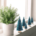 thumbnail image 4 of 150PCS Miniature Artificial Small Snow Frost Trees Pine Trees Christmas DIY Party Decoration Crafts, 4 of 7