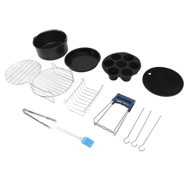 Crtynell Stainless Steel Air Fryer Pans Set - Durable, Easy Cleaning, Heatproof, Dishwasher Safe