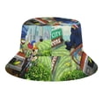 thumbnail image 4 of Los Vecinos Green Sombrero bucket para adultos, gorra de protección solar, sombrero de pescador plegable para viajes al aire libre, pesca y actividades de verano, 4 of 5