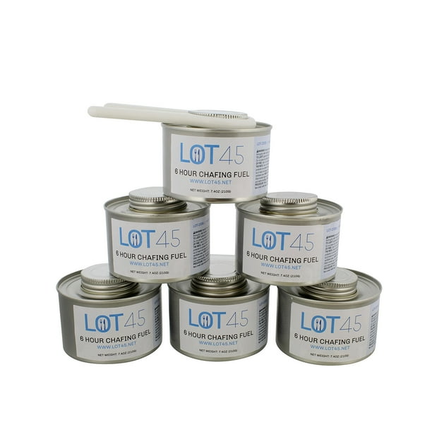 Lot45 6 Hour Cooking Fuel Wick Chafing Dish Fuel Cans Chafing Burners 6
