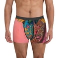 thumbnail image 1 of Balery Cowboy Boots With Flowers Calzoncillos bóxer para hombre, ropa interior de algodón suave y transpirable con cinturilla de nailon-Small, 1 of 5