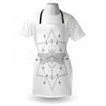 thumbnail image 4 of Dragonfly Apron, Sacred Geometry Greyscale Motif and Insect on Plain Background Line Art, Unisex Kitchen Bib with Adjustable Neck for Cooking Gardening, Adult Size, Dark Grey Pale Grey, by Ambesonne, 4 of 4