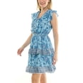 thumbnail image 4 of Nanette Lepore Flutter Sleeve Midi Dress with Border Print, 4 of 6