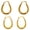 Gold, variant on Gold Plating Hoop Earrings for Women,Hollow Oval Hoop Earrings Hypoallergenic U Shaped Hoops Earring for Jewelry Gifts