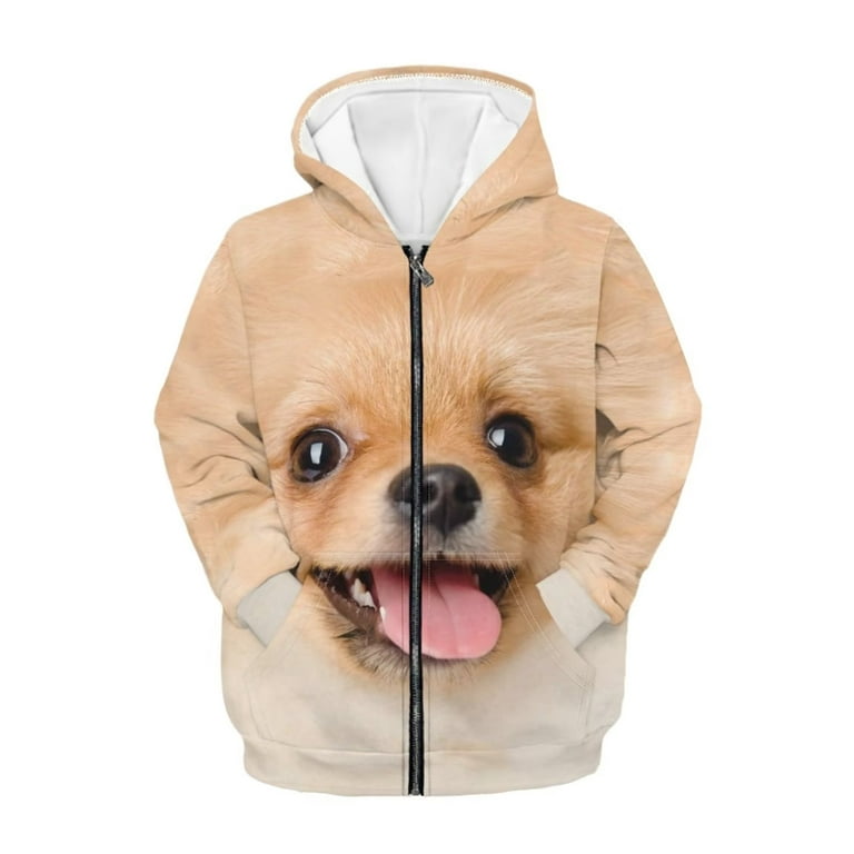 Dog zip hot sale hoodie