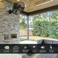 thumbnail image 3 of Matthews Fan Company LL-TB Laura 16" Textured Bronze Wall Mount Fan with 3 Blades, Handheld Remote Included, Indoor/Outdoor Damp Rated, 3 of 6