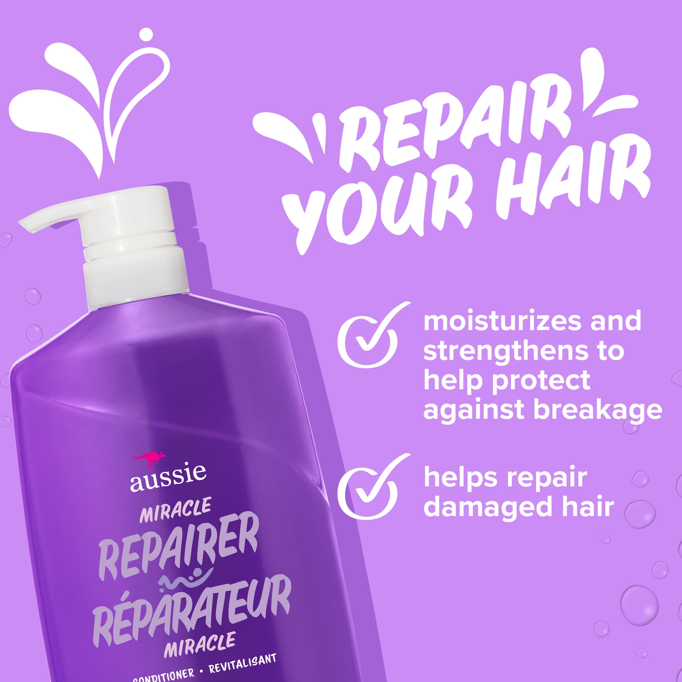 (4 pack) Aussie Miracle Repairer Conditioner with Aloe for All Hair Types, 26.2 fl oz